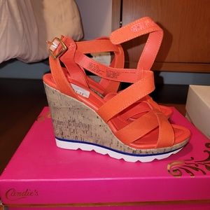 Candies Red Strap Sandal